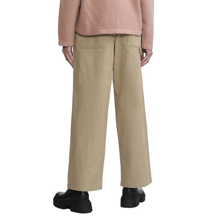 ベージュパンツ ストレートシルエットワイドパンツ