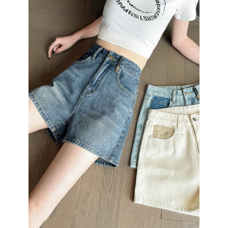 ベージュパンツ レディース 高品質デニムショートパンツ