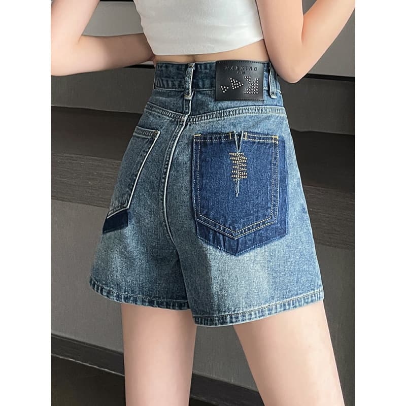 ベージュパンツ レディース 高品質デニムショートパンツ