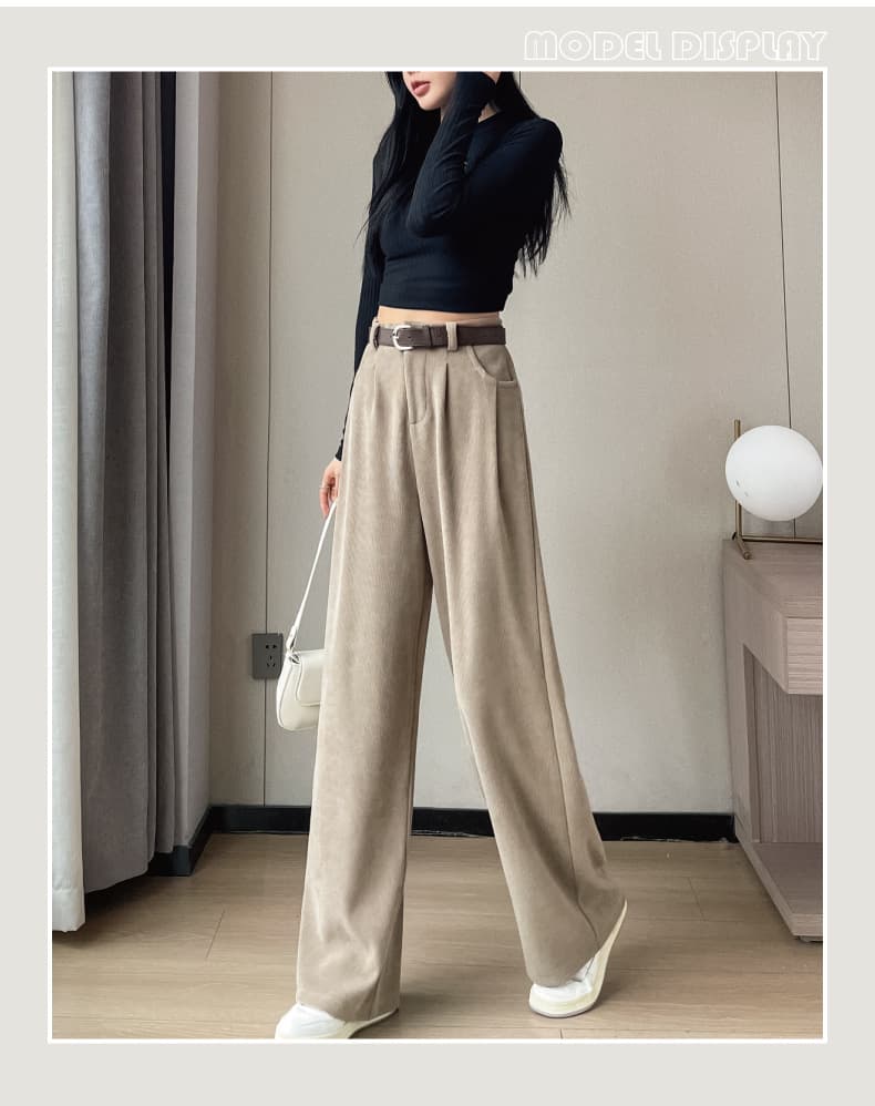 ベージュパンツ ウェーブドレープ ワイドパンツ