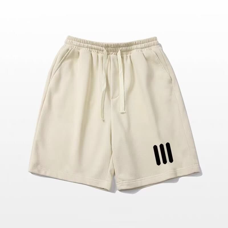 ベージュパンツ シンプルゆったりイージーショートパンツ