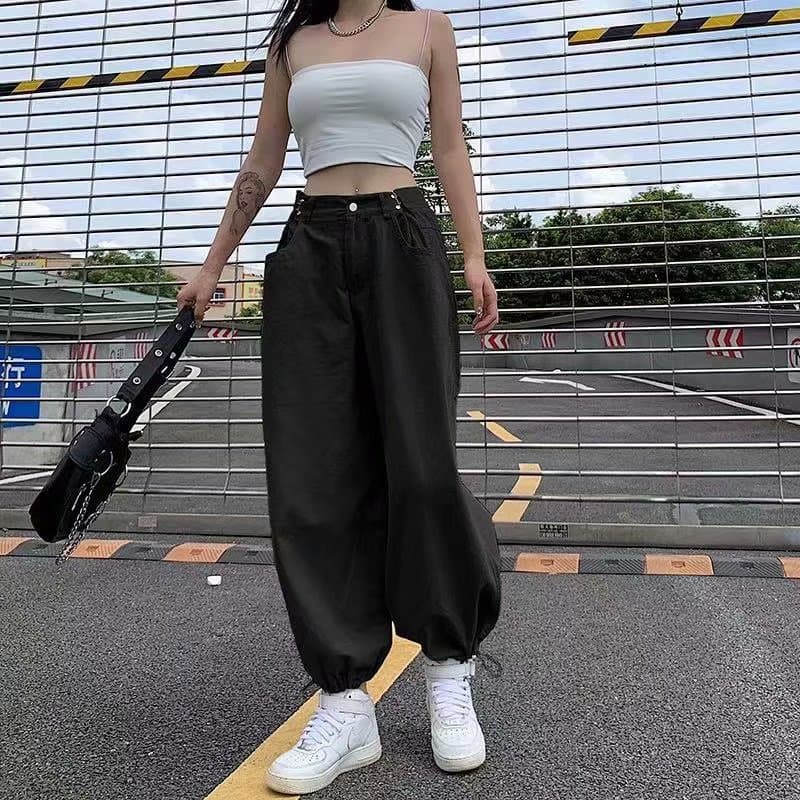 ベージュパンツ レディース ゆったりカジュアル バルーンパンツ