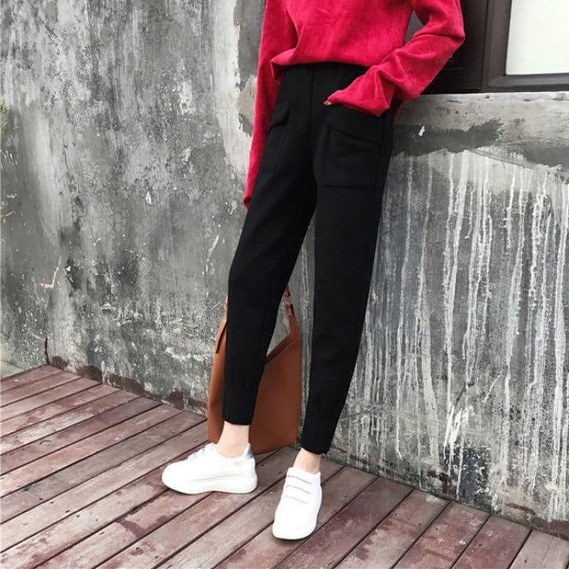 ベージュパンツ レディース ゆったりシルエット カーゴタイプ テーパードパンツ