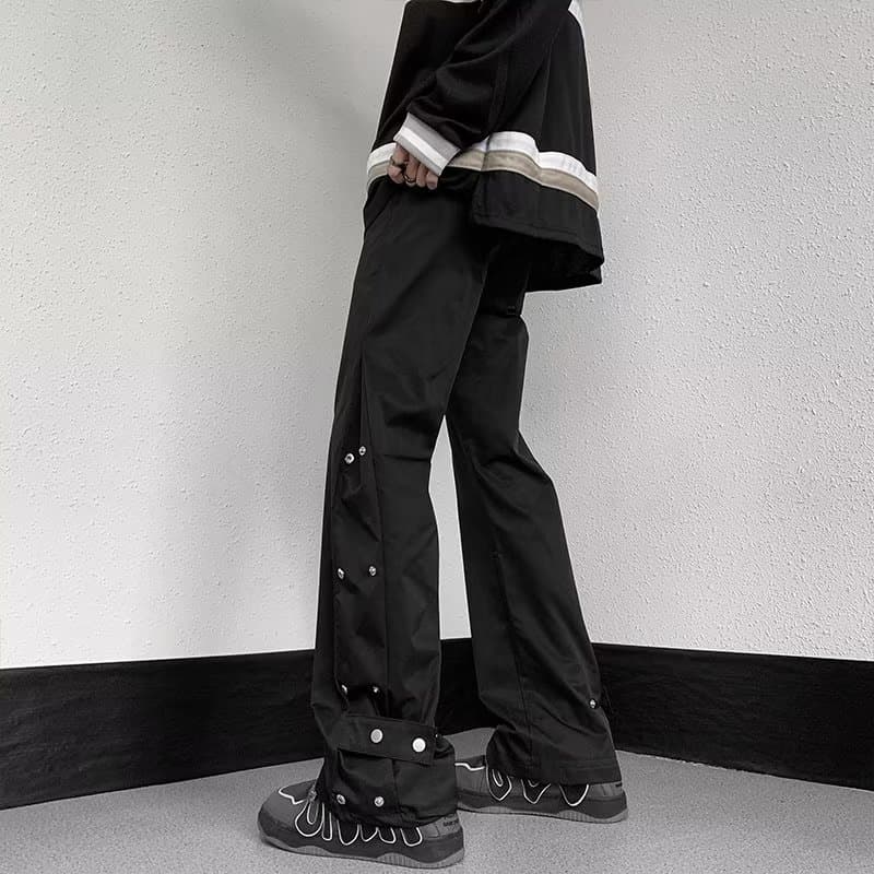 ベージュパンツ ベージュパンツ サイドスナップ ワイド カーゴパンツ