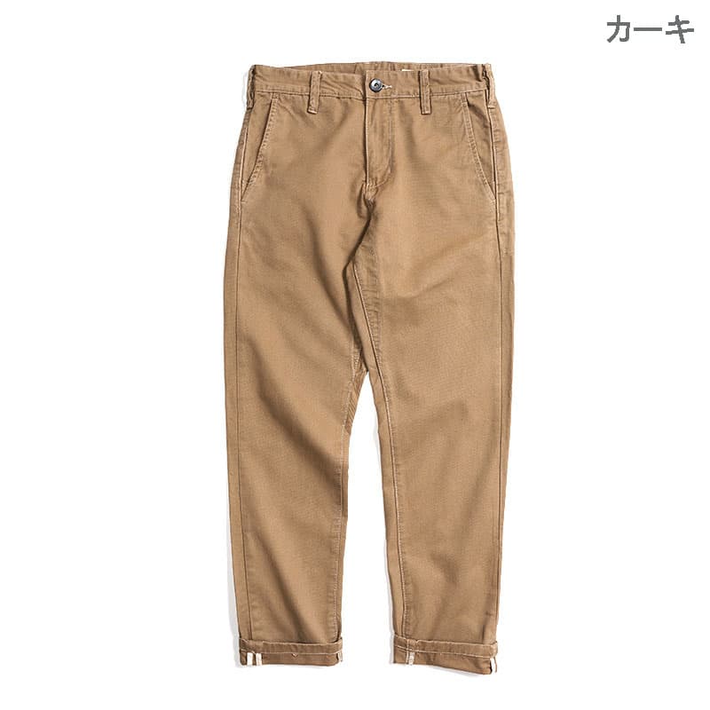 ベージュパンツ 男女兼用ベージュチノパンツ秋冬新作