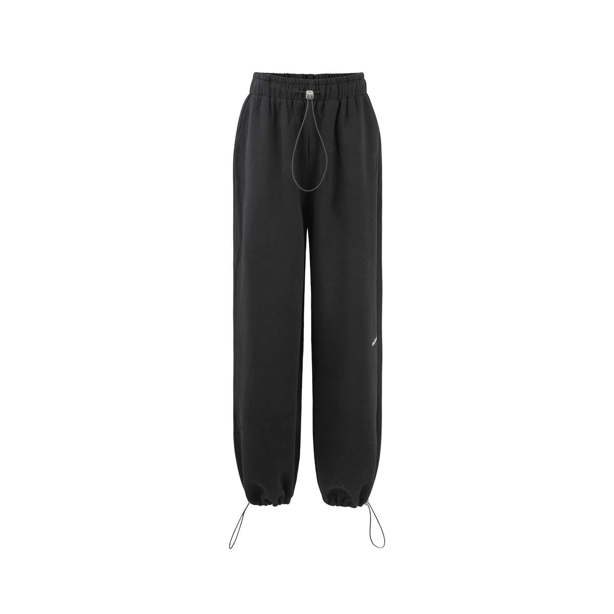 ベージュパンツ ゆったりドロスト裾絞りパンツ