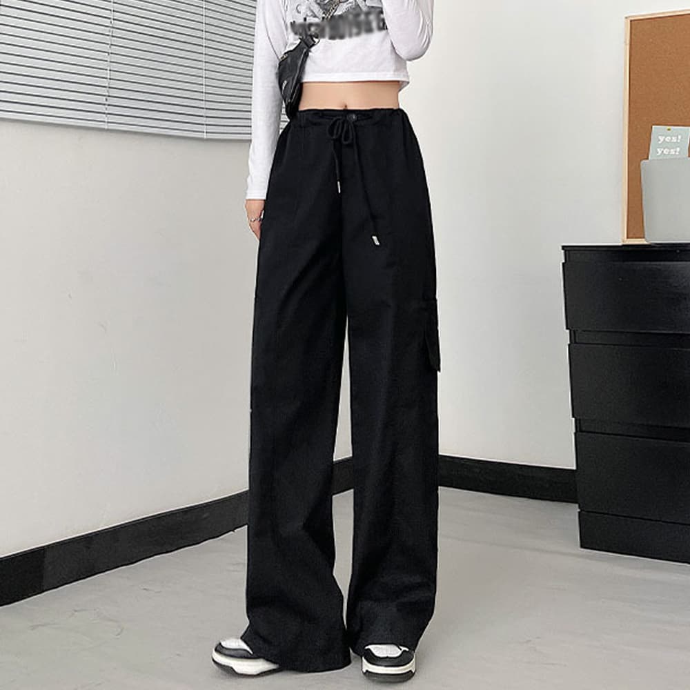 ベージュパンツ ベージュカーゴパンツ ゆったりワイド