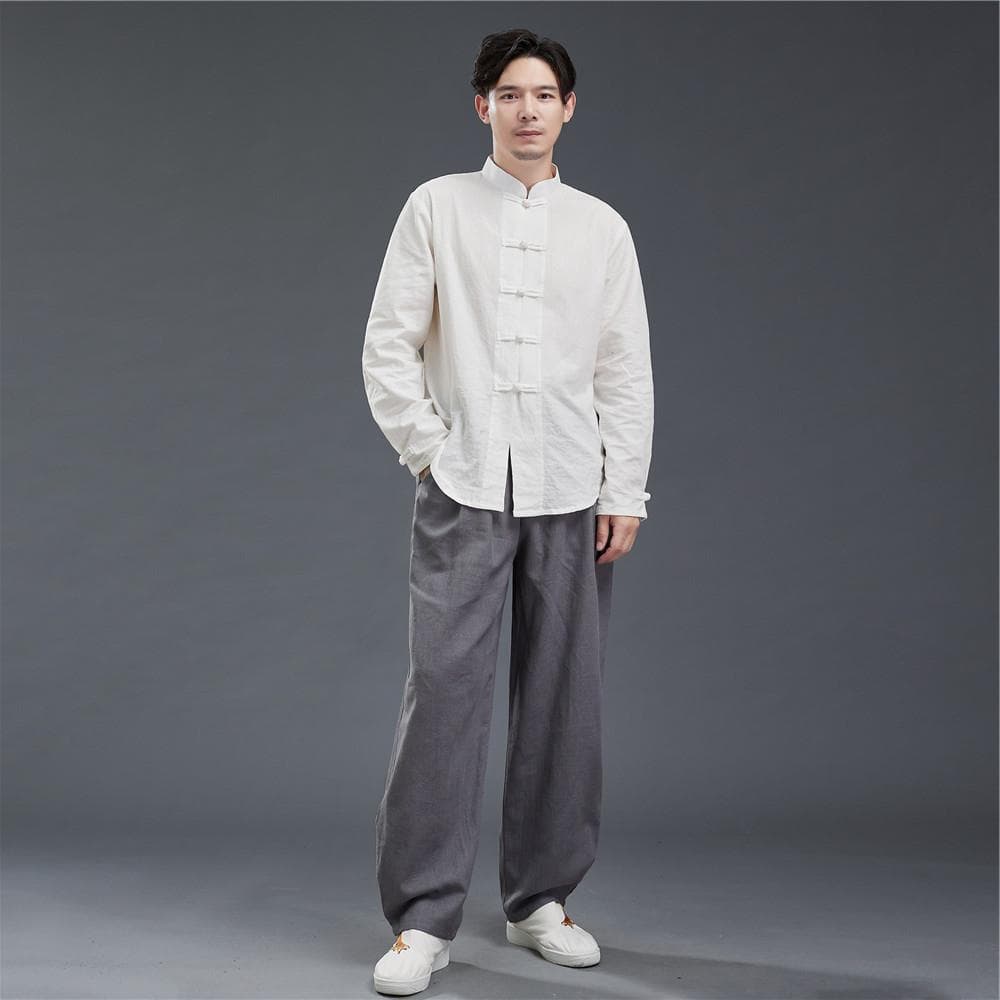 ベージュパンツ ウエストゴム入り ゆったりパンツ