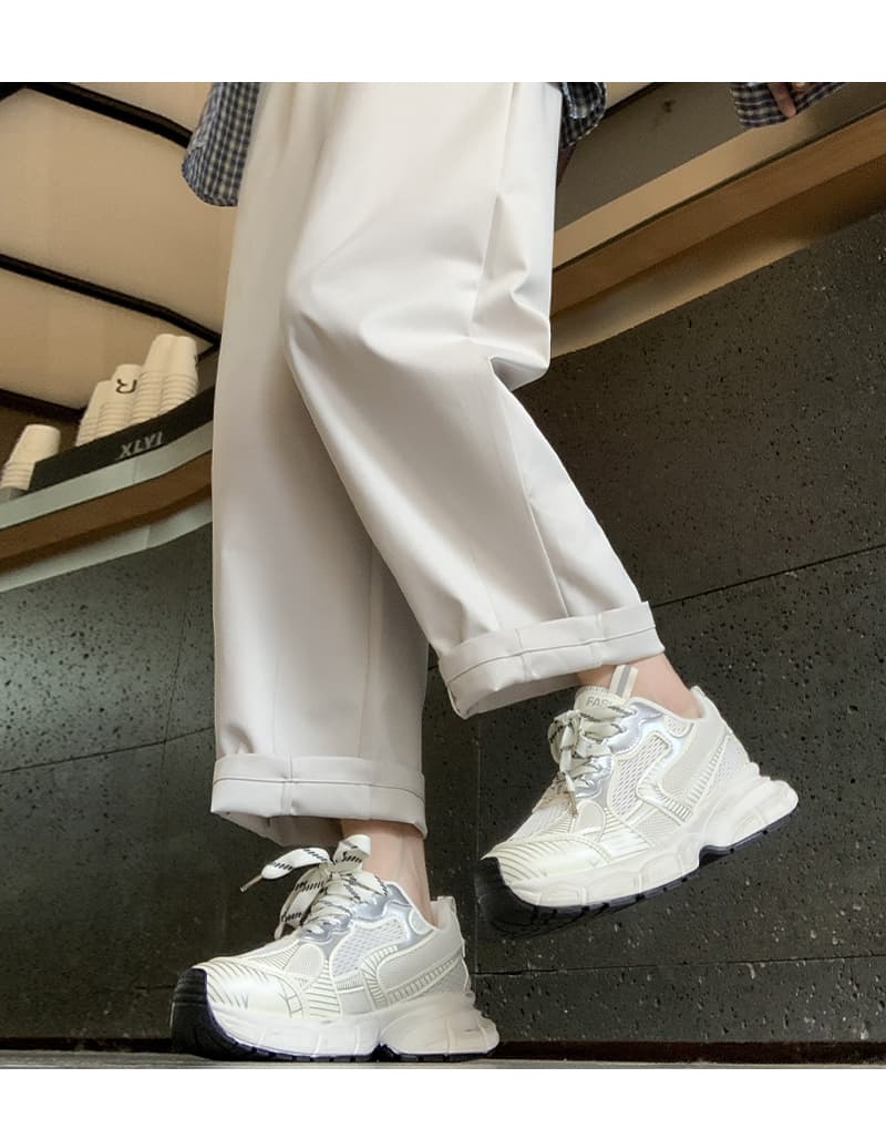 ベージュパンツ レディース ゆったりワイドシルエット楽ちんパンツ