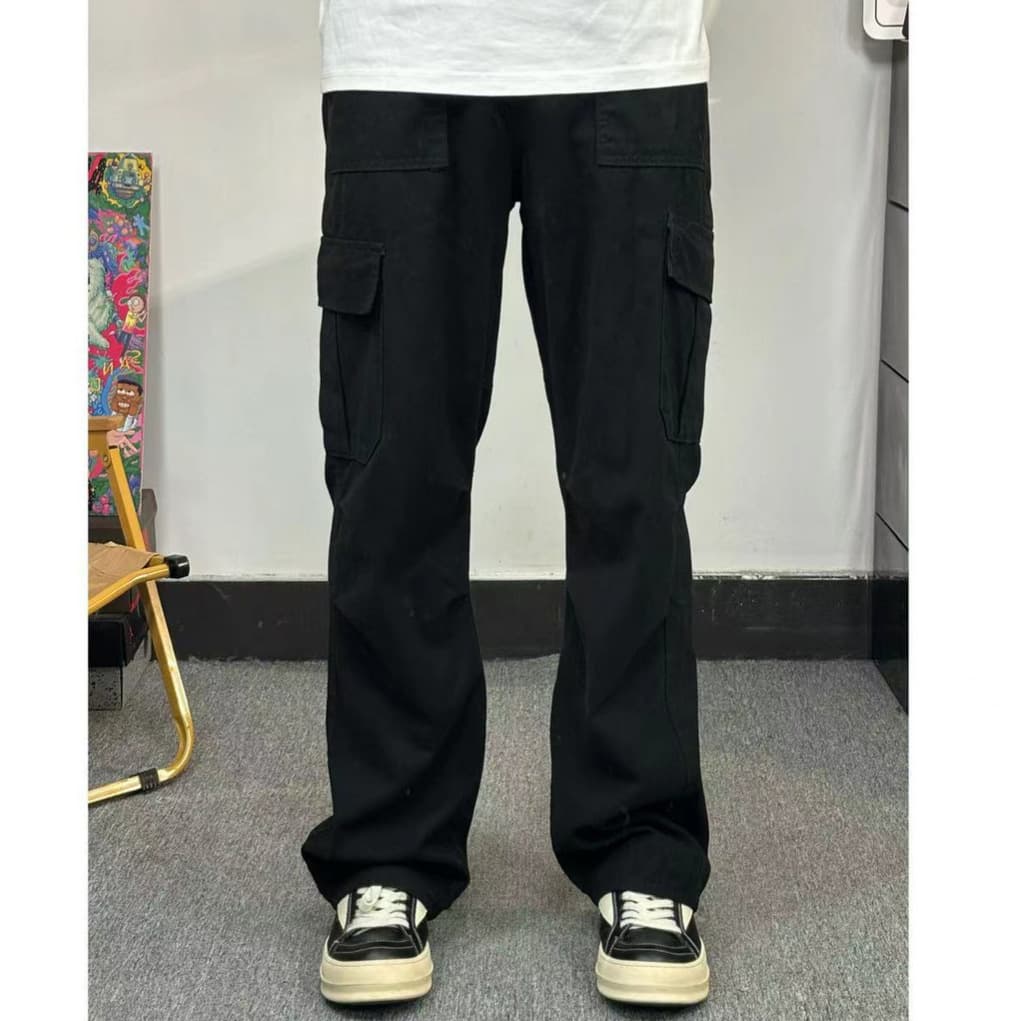 ベージュパンツ ベージュパンツ 実用的なポケット付きワイドパンツ