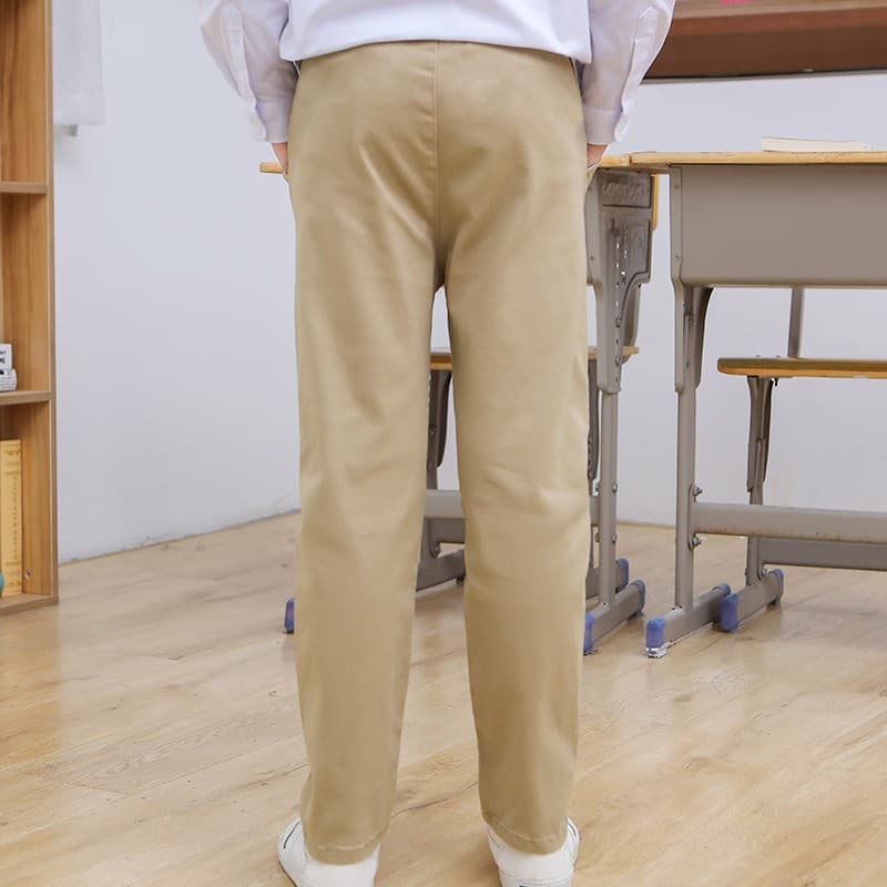 ベージュパンツ やわらか伸縮ウエストチノパン