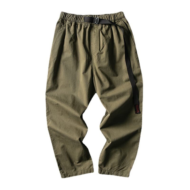 ベージュパンツ メンズ リラックス裾ロールアップパンツ