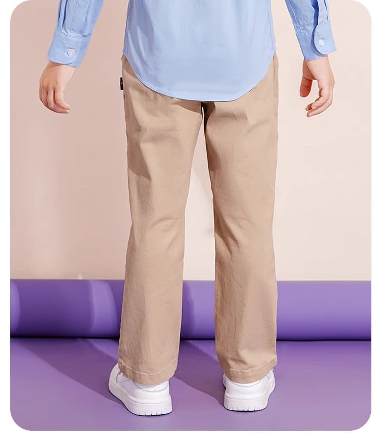 ベージュパンツ ゆったり美脚スタンダードワイドパンツ